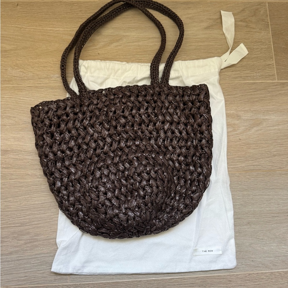 THE ROW Estelle Raffia Bag (Brown) w Dustbag